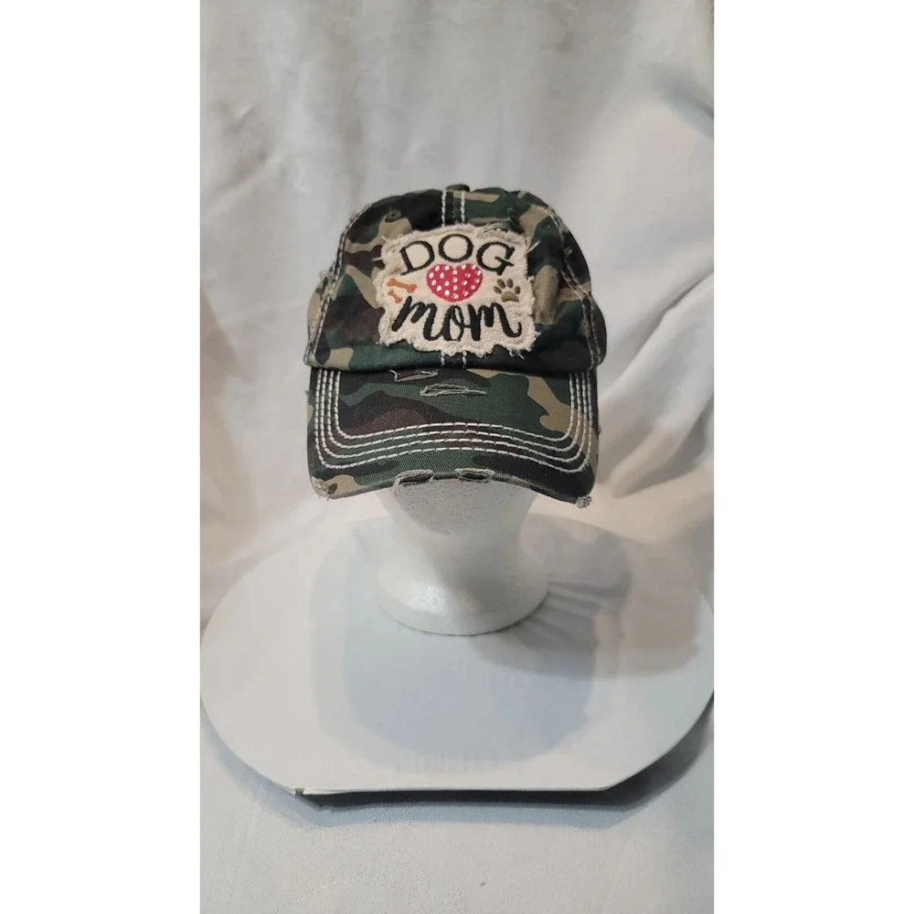 Dog Mom Camouflage Adjustable Baseball Cap C15